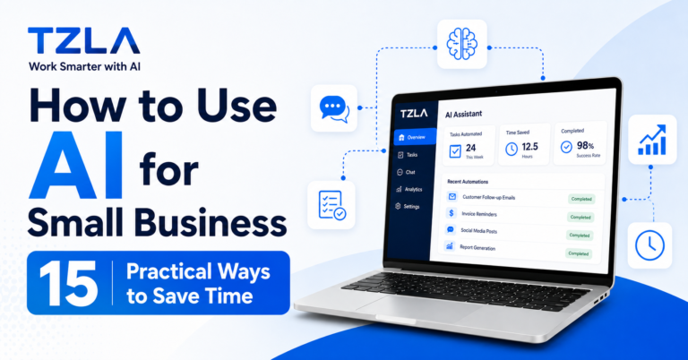 How to use AI for small business with 15 practical ways to save time